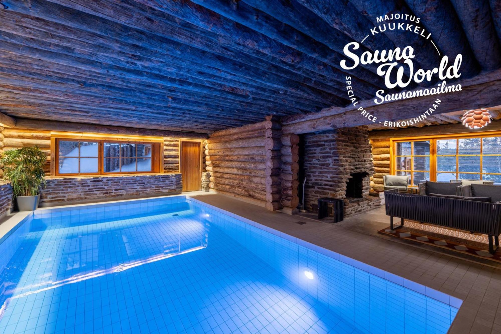 Kuukkeli Log Houses Aurora Cabin - Jaspis ซาริเซลกา ภายนอก รูปภาพ