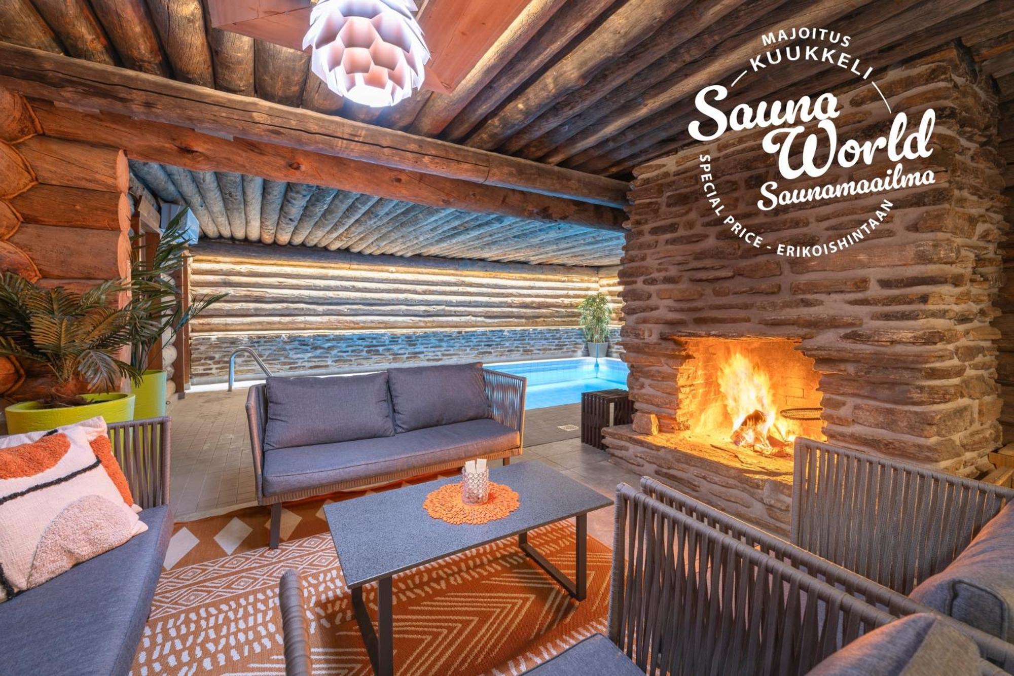 Kuukkeli Log Houses Aurora Cabin - Jaspis ซาริเซลกา ภายนอก รูปภาพ