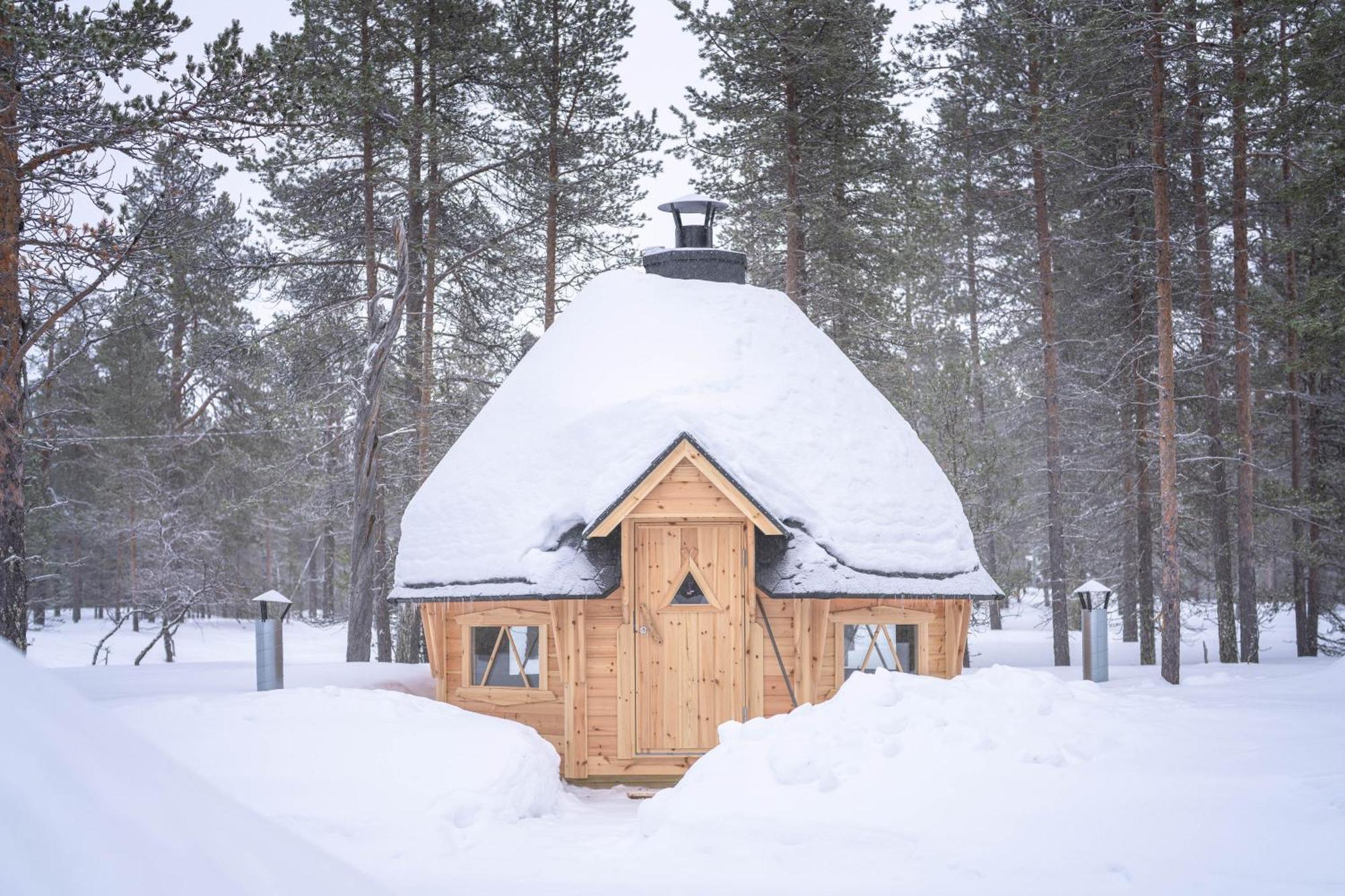 Kuukkeli Log Houses Aurora Cabin - Jaspis ซาริเซลกา ภายนอก รูปภาพ
