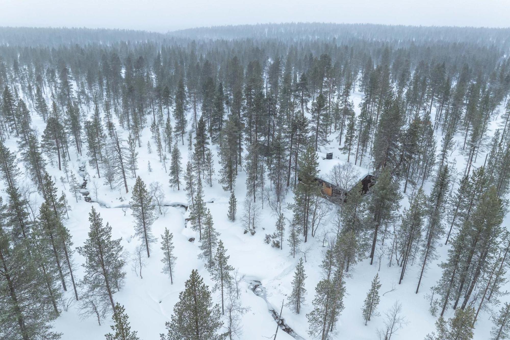 Kuukkeli Log Houses Aurora Cabin - Jaspis ซาริเซลกา ภายนอก รูปภาพ