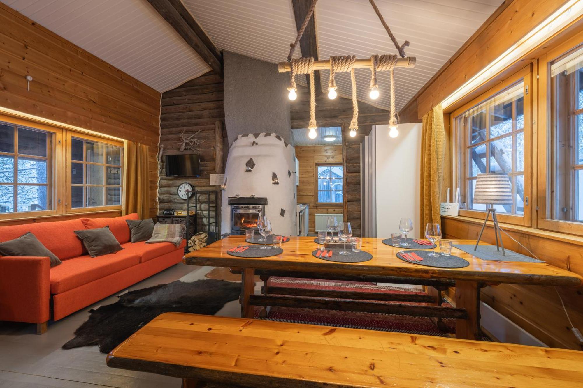 Kuukkeli Log Houses Aurora Cabin - Jaspis ซาริเซลกา ภายนอก รูปภาพ