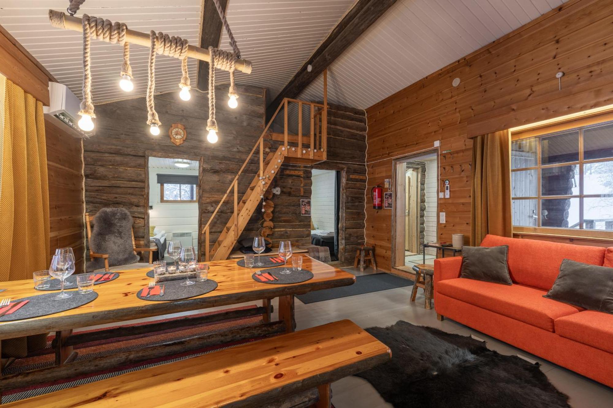 Kuukkeli Log Houses Aurora Cabin - Jaspis ซาริเซลกา ภายนอก รูปภาพ