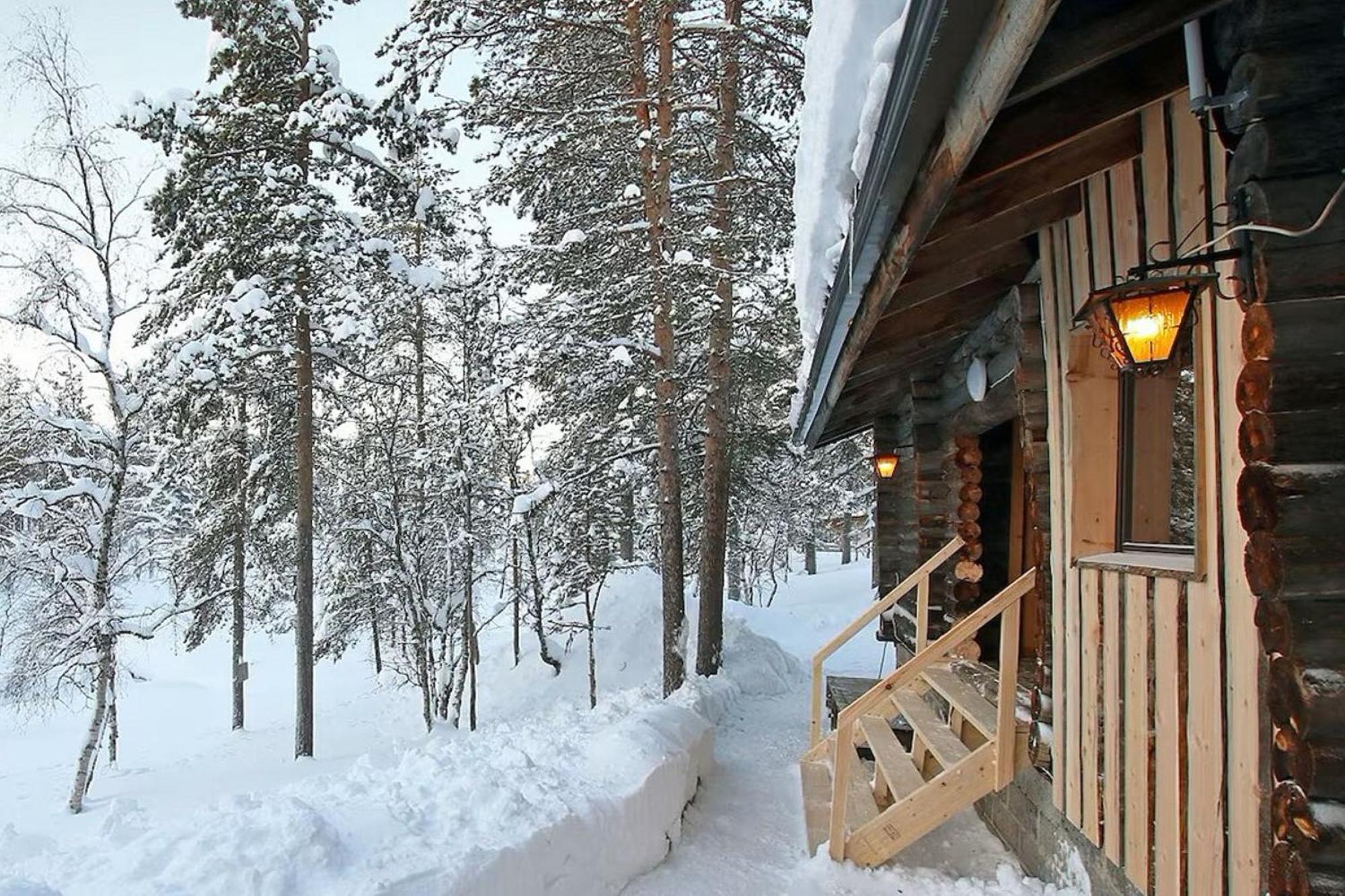 Kuukkeli Log Houses Aurora Cabin - Jaspis ซาริเซลกา ภายนอก รูปภาพ